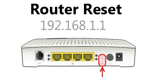 192.168.1.1 router reset