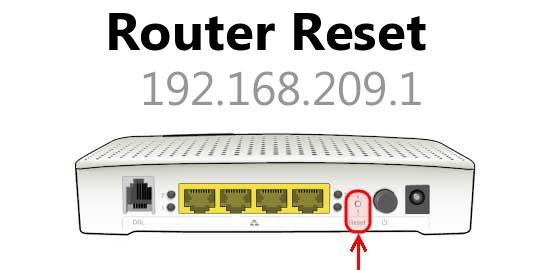 192.168.209.1 router reset