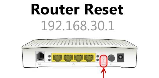 192.168.30.1 router reset